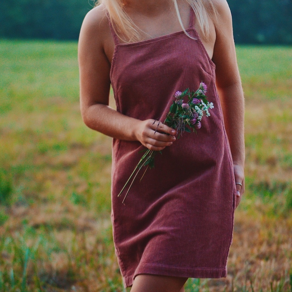 Pink Corduroy Dress